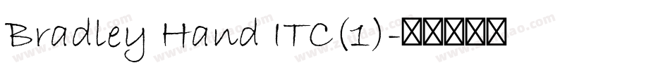 Bradley Hand ITC(1)字体转换